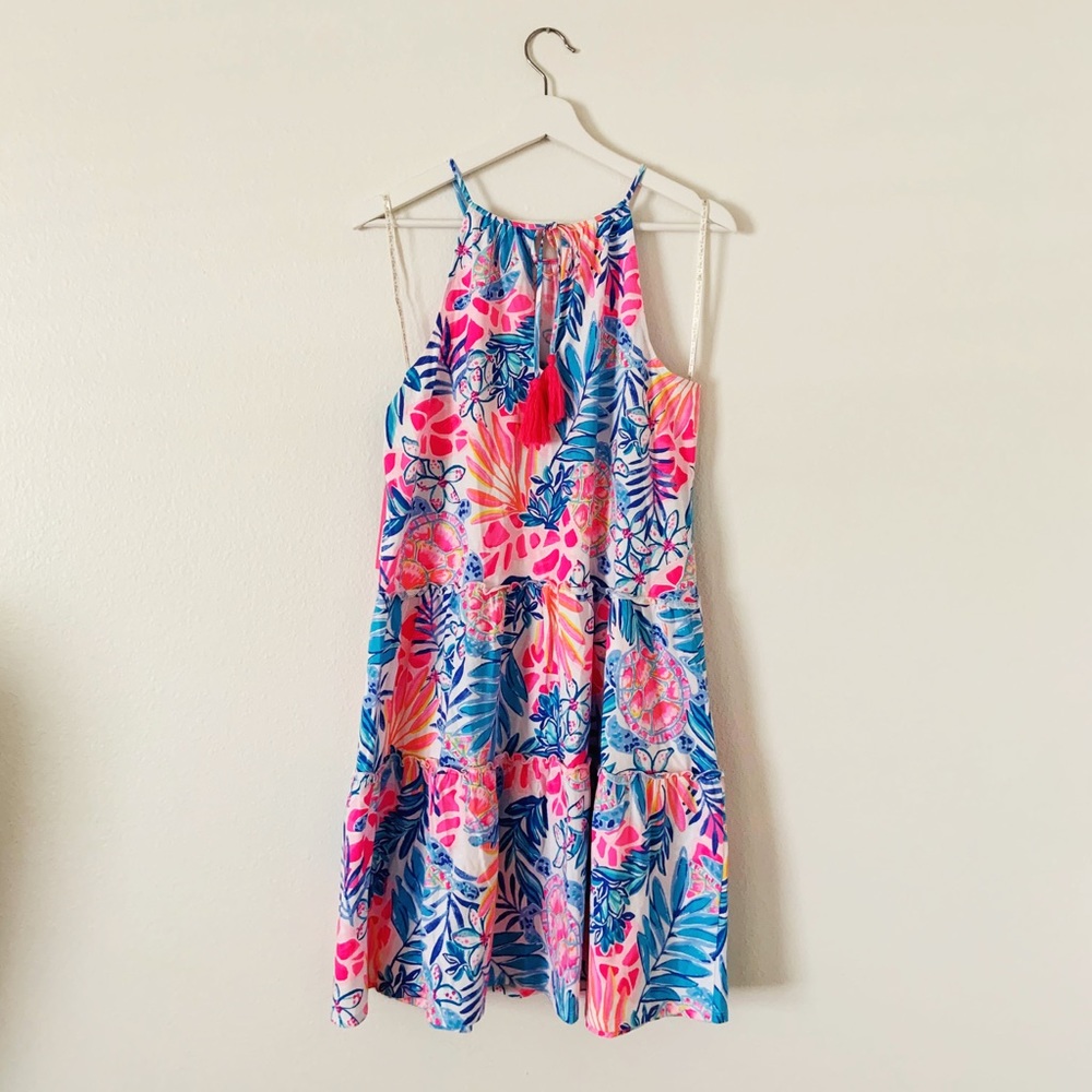 Lilly Evalyn Dress Resort White Rainforest Retreat Medium - Picture 4 of 7